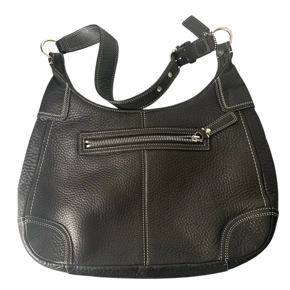 Coach Elegant Black Leather Shoulder Bag - Picture 2 of 13